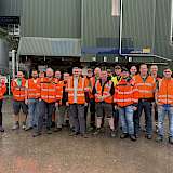 Besuch des letzten Kurses beim Asphaltwerk