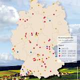 Bioenergiedörfer in Deutschland. Quelle: FNR