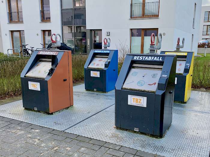 Abfallbehälter mit Füllstandsmelder