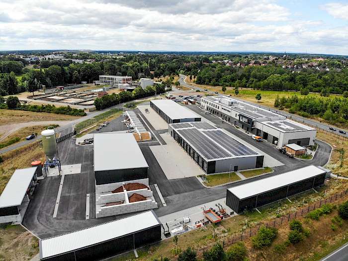 Luftbild des neuen Bauhofgeländes